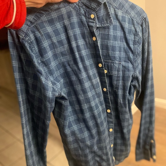Mens Lucky Brand Collard Button Down Flannel - XL - Picture 3 of 5